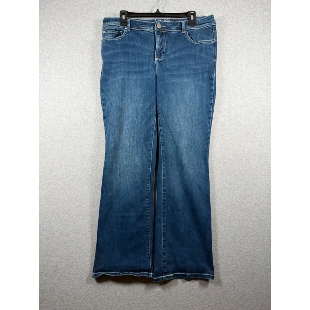 INC International Concepts Women's 16W Slim Tech Bootcut Stretch Jeans 3956